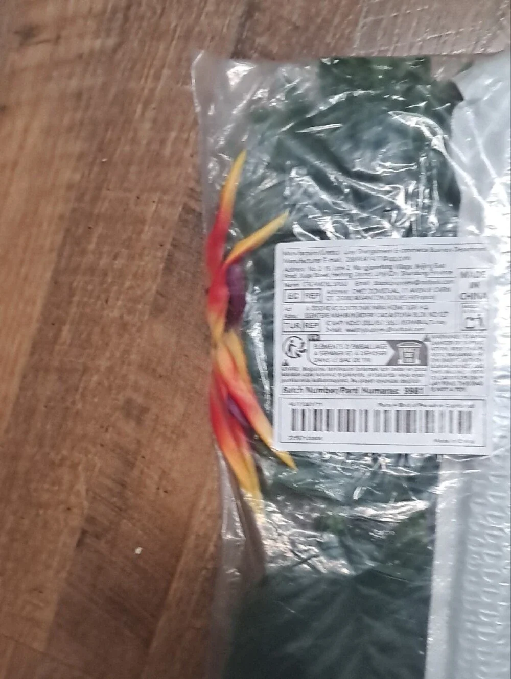 Artificial Bird of Paradise Flower Stems - Vibrant Orange & Pink